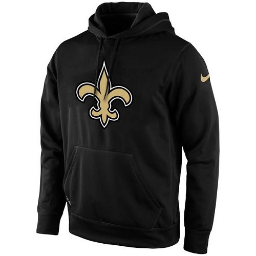 Men's New Orleans Saints Nike Black Sideline Team Name Performance Pullover Hoodie