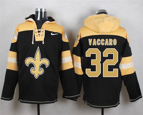 Nike Saints #32 Kenny Vaccaro Black Player Pullover NFL Hoodie