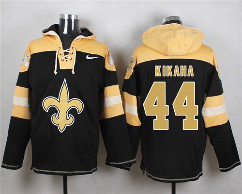 Nike Saints #44 Hau'oli Kikaha Black Player Pullover NFL Hoodie