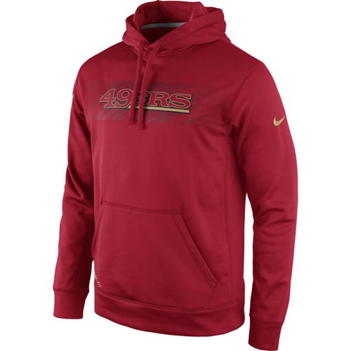 San Francisco 49ers Nike KO Speed Wordmark Performance Hoodie Red