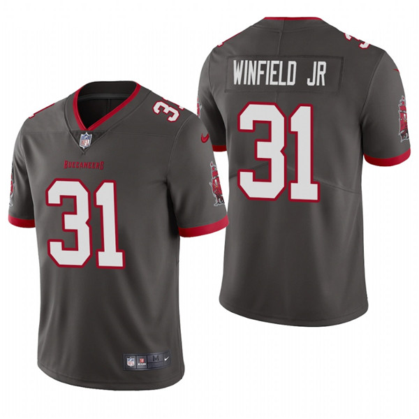 Men's Tampa Bay Buccaneers #31 Antoine Winfield Jr. New Grey Vapor Untouchable Limited Stitched NFL Jersey