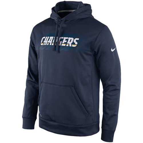 San Diego Chargers Nike KO Speed Wordmark Performance Hoodie Navy Blue