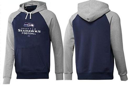 Seattle Seahawks Critical Victory Pullover Hoodie Dark Blue & Grey