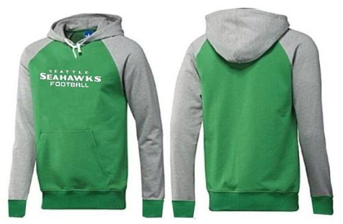 Seattle Seahawks English Version Pullover Hoodie Green & Grey