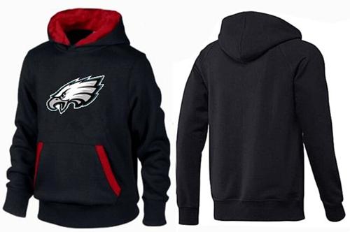 Philadelphia Eagles Logo Pullover Hoodie Black & Red