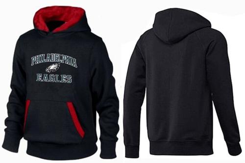 Philadelphia Eagles Heart & Soul Pullover Hoodie Black & Red