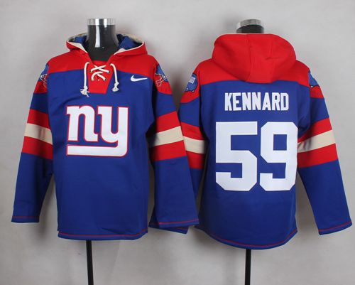 Nike Giants #59 Devon Kennard Royal Blue Player Pullover NFL Hoodie