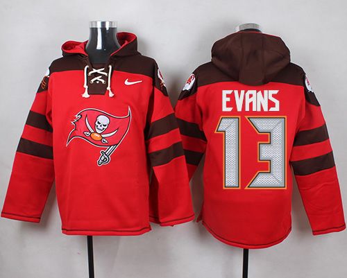 Nike Buccaneers #13 Mike Evans Red Player Pullover NFL Hoodie