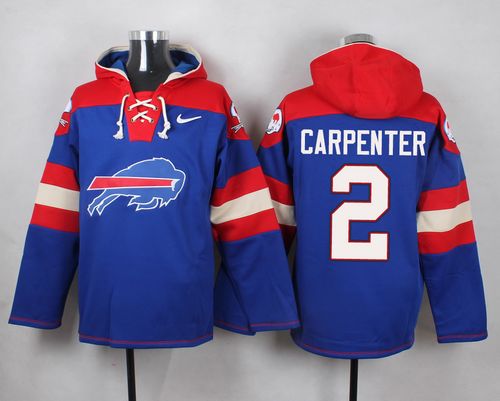 Nike Bills #2 Dan Carpenter Royal Blue Player Pullover NFL Hoodie