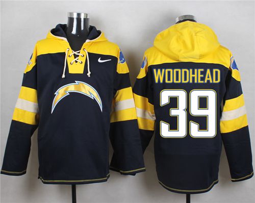 Nike Chargers #39 Danny Woodhead Navy Blue Player Pullover NFL Hoodie