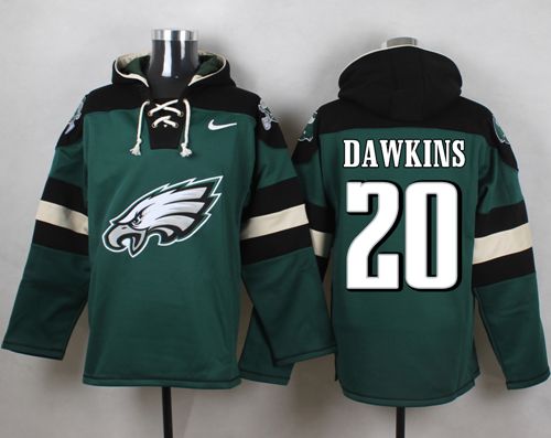 Nike Eagles #20 Brian Dawkins Midnight Green Player Pullover NFL Hoodie