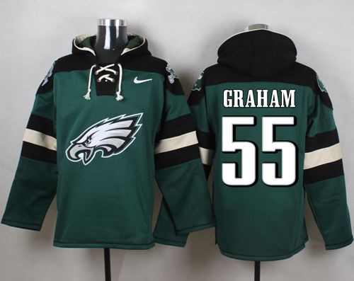 Nike Eagles #55 Brandon Graham Midnight Green Player Pullover NFL Hoodie