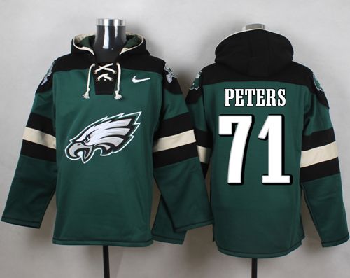 Nike Eagles #71 Jason Peters Midnight Green Player Pullover NFL Hoodie