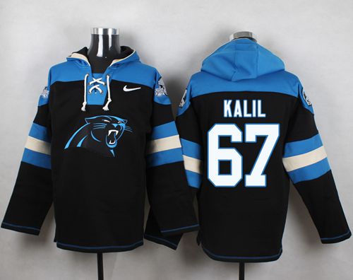 Nike Panthers #67 Ryan Kalil Black Player Pullover NFL Hoodie