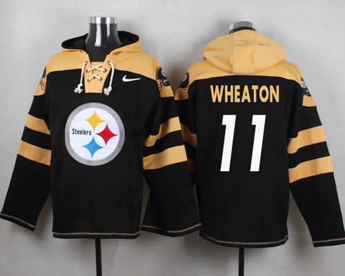 Nike Steelers #11 Markus Wheaton Black Player Pullover NFL Hoodie