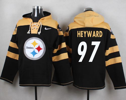 Nike Steelers #97 Cameron Heyward Black Player Pullover NFL Hoodie