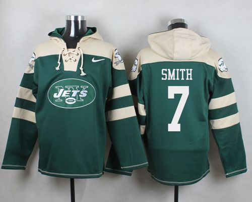 Nike Jets #7 Geno Smith Green Player Pullover NFL Hoodie - Click Image to Close