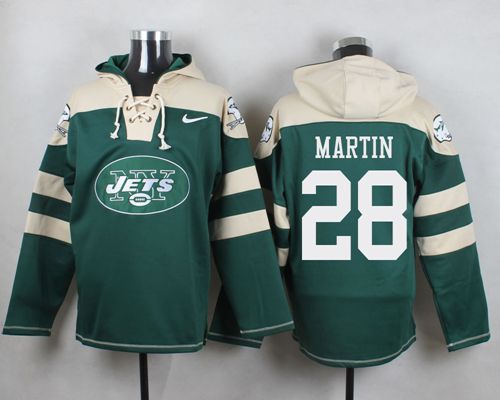 Nike Jets #28 Curtis Martin Green Player Pullover NFL Hoodie