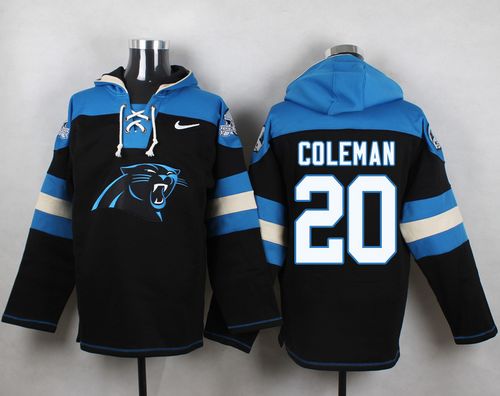 Nike Panthers #20 Kurt Coleman Black Player Pullover NFL Hoodie