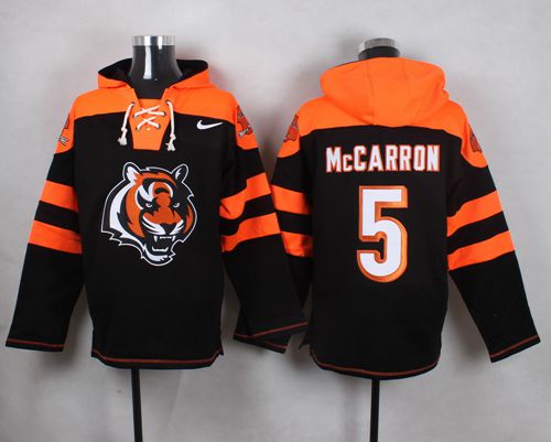 Nike Bengals #5 AJ McCarron Black Player Pullover NFL Hoodie