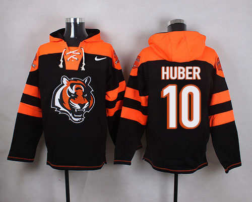 Nike Bengals #10 Kevin Huber Black Player Pullover NFL Hoodie