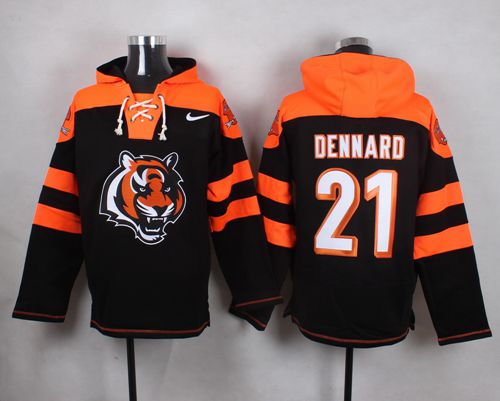 Nike Bengals #21 Darqueze Dennard Black Player Pullover NFL Hoodie