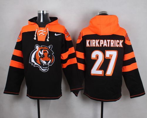 Nike Bengals #27 Dre Kirkpatrick Black Player Pullover NFL Hoodie