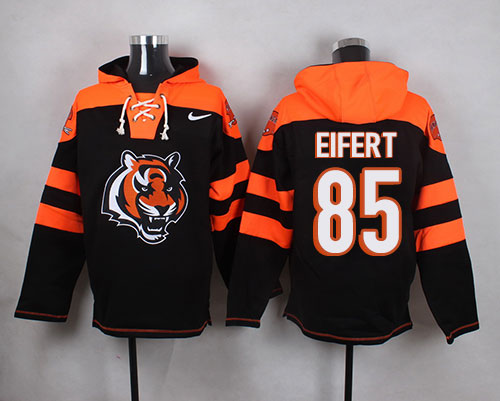 Nike Bengals #85 Tyler Eifert Black Player Pullover NFL Hoodie