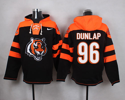 Nike Bengals #96 Carlos Dunlap Black Player Pullover NFL Hoodie