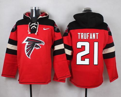 Nike Falcons #21 Desmond Trufant Red Player Pullover NFL Hoodie