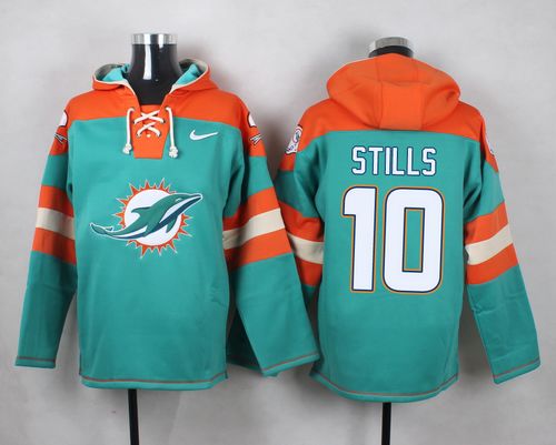 Nike Dolphins #10 Kenny Stills Aqua Green Player Pullover NFL Hoodie