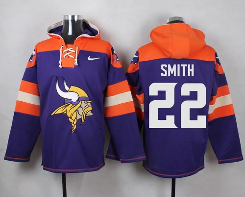 Nike Vikings #22 Harrison Smith Purple Player Pullover NFL Hoodie