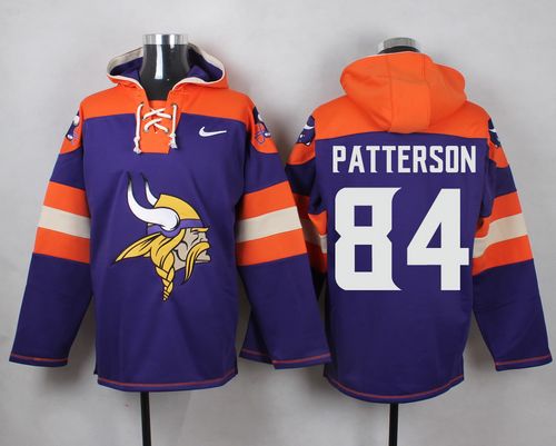 Nike Vikings #84 Cordarrelle Patterson Purple Player Pullover NFL Hoodie