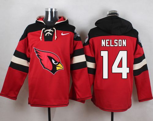 Nike Cardinals #14 J.J. Nelson Red Player Pullover NFL Hoodie