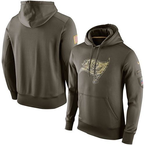 Men's Tampa Bay Buccaneers Nike Olive Salute To Service KO Performance Hoodie