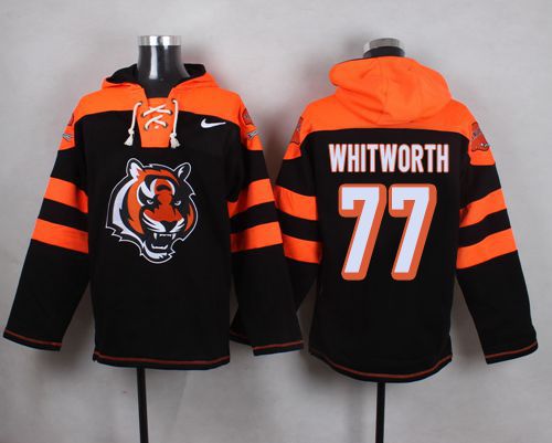 Nike Bengals #77 Andrew Whitworth Black Player Pullover NFL Hoodie - Click Image to Close