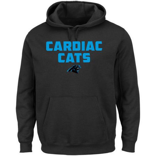 Men's Carolina Panthers Majestic Black Hot Phrase Pullover Hoodie