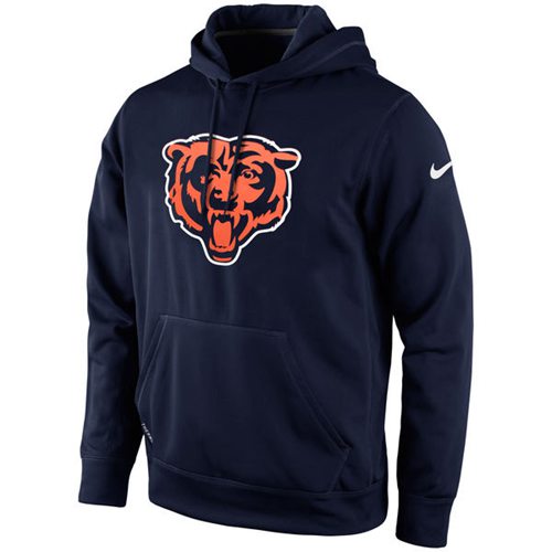 Chicago Bears Nike KO Logo Essential Hoodie Navy Blue