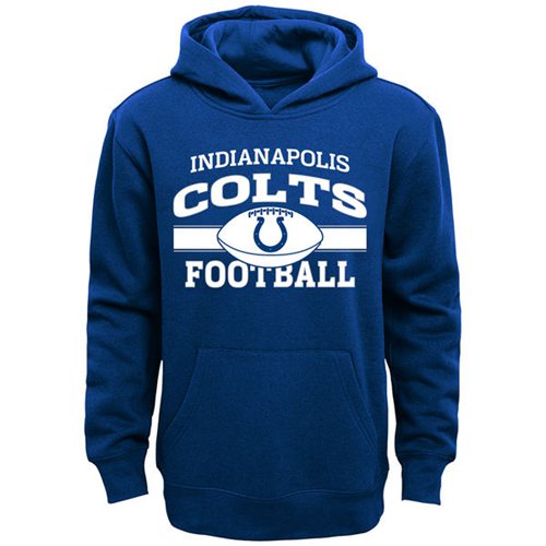 Indianapolis Colts Long Pass Pullover Hoodie Royal Blue - Click Image to Close