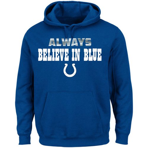 Indianapolis Colts Majestic Always Pullover Hoodie Royal Blue