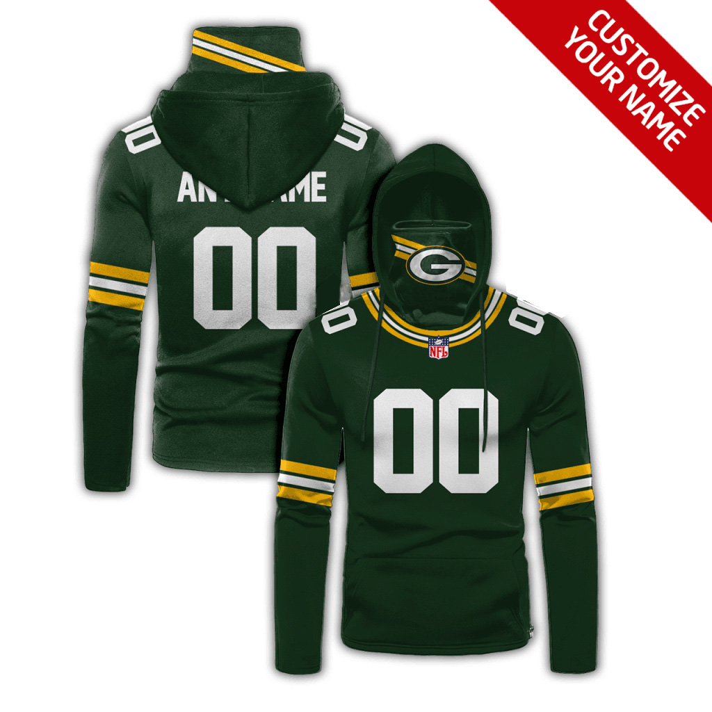 Men's Green Bay Packers Customize Hoodies Mask 2020