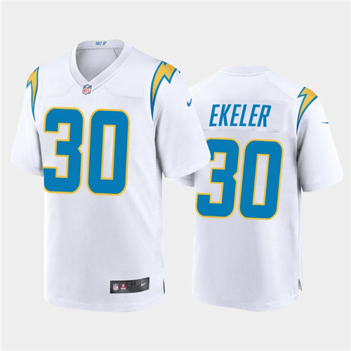 Men's Los Angeles Chargers #30 Austin Ekeler 2020 White Stitched NFL Jersey