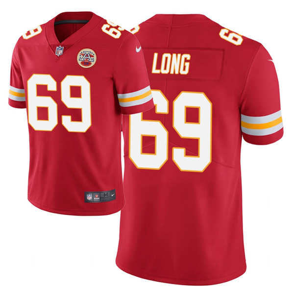 Men's Kansas City Chiefs #69 Kyle Long Red Vapor Untouchable Limited Stitched NFL Jersey