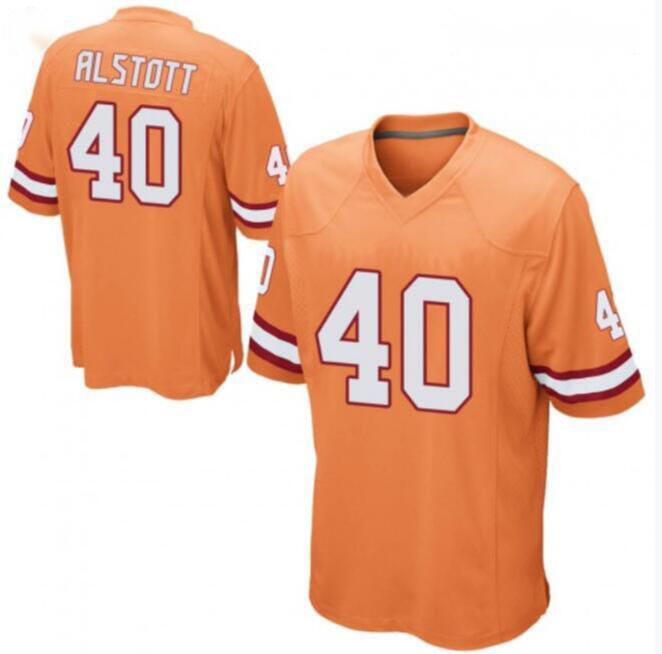 Men's Tampa Bay Buccaneers #40 Mike Alstott Orange Stitched Jersey