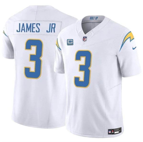 Men's Los Angeles Chargers #3 Derwin James Jr. White 2024 F.U.S.E. With 4-Star C Patch Vapor Limited Football Stitched Jersey