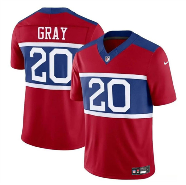 Men's New York Giants #20 Eric Gray Century Red Alternate Vapor F.U.S.E. Limited Football Stitched Jersey