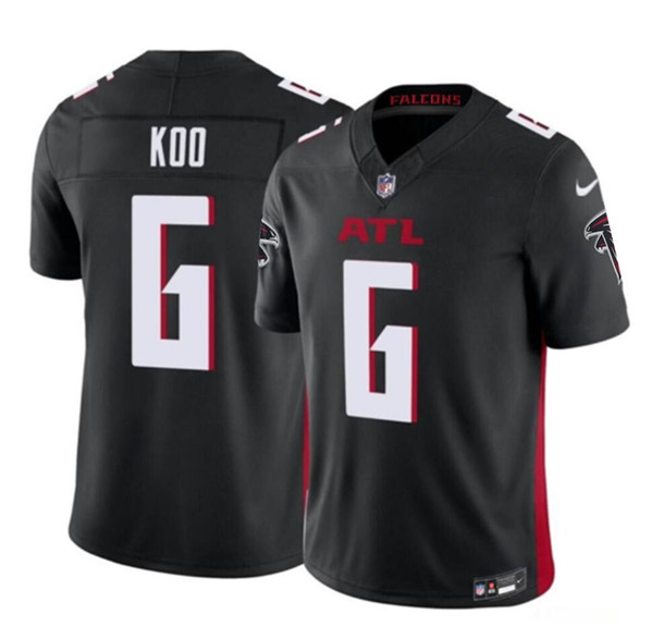 Men's Atlanta Falcons #6 Younghoe Koo Black 2023 F.U.S.E. Vapor Untouchable Limited Football Stitched Jersey