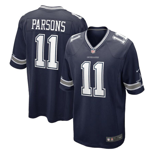 Men's Dallas Cowboys #11 Micah Parsons Navy 2021 First Round Stitched Game Jersey - Click Image to Close