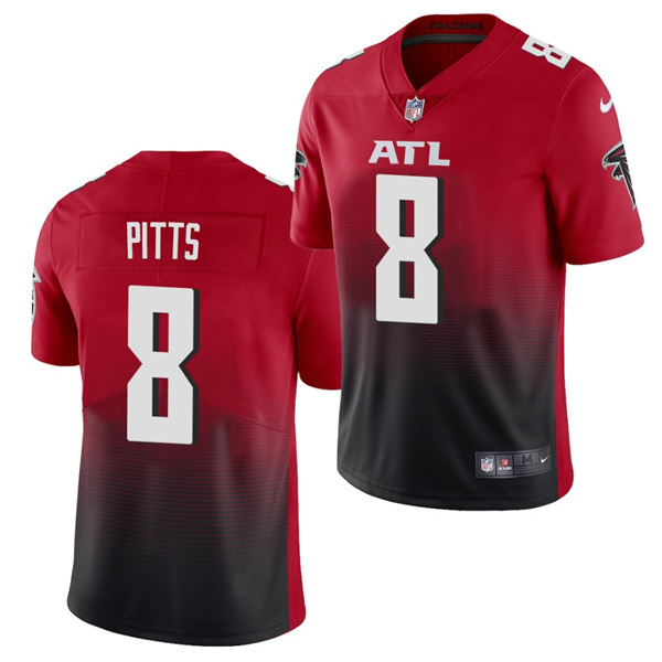 Men's Atlanta Falcons #8 Kyle Pitts 2021 Red Vapor Untouchable Limited Stitched NFL Jersey