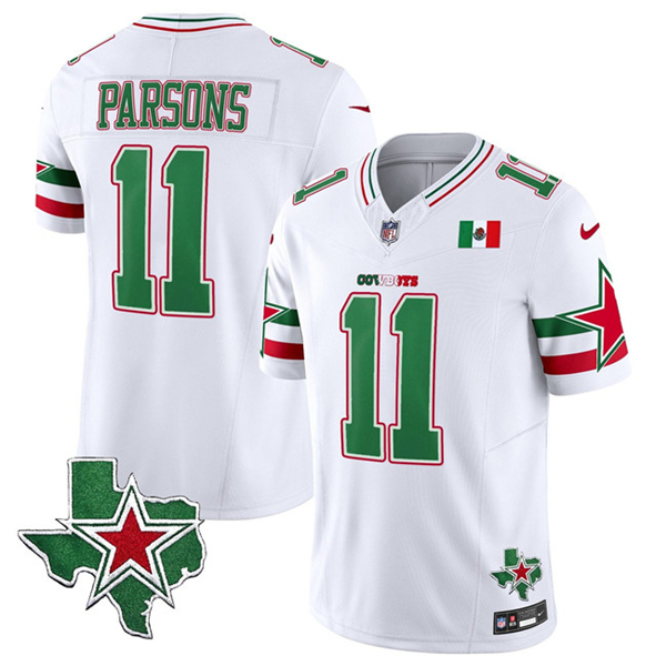 Men's Dallas Cowboys #11 Micah Parsons 2024 Mexico White F.U.S.E. Limited Football Stitched Jersey - Click Image to Close